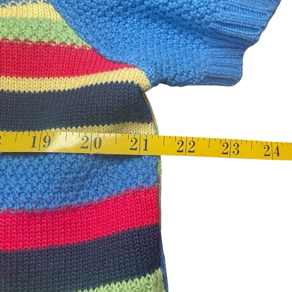 Koret Francisca Vintage Colorful Short Sleeve Embroidered Coastal Sweater XL - Picture 8 of 10